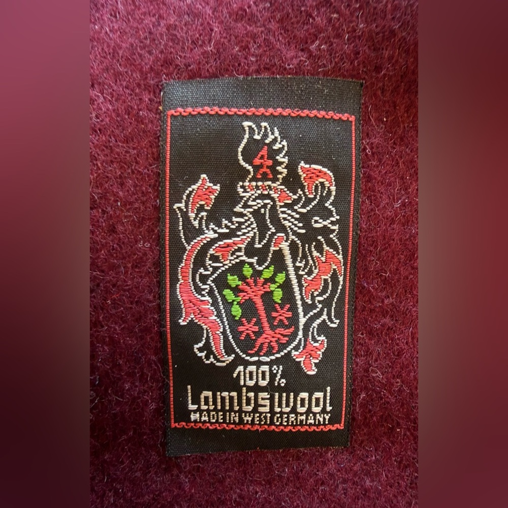 Vintage Lambswool Scarf 48” Made in West Germany